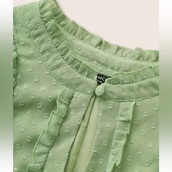 BloomChic Plus Size 3XL Texture Frill Trim Ruffle Sleeve Blouse us22-24 - Picture 5 of 8